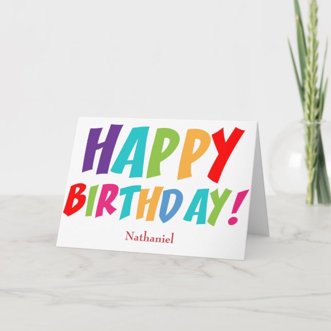 Personalised Happy Birthday Card (Front)