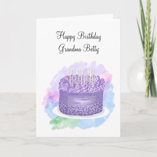 Personalised Happy Birthday Card for Her (Front)