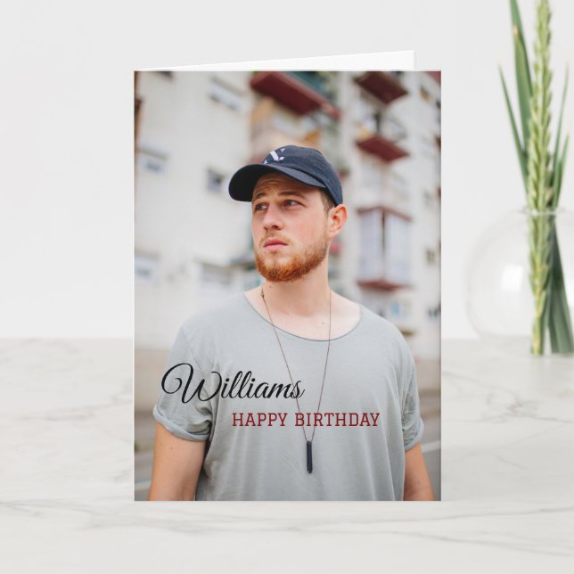 Personalised Happy   Birthday Card Photo  (Front)