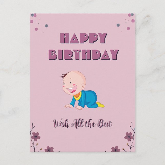 Personalised Happy Birthday Card with Photo (Front)