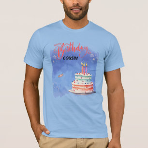 Personalised Happy Birthday Cousin T-Shirt