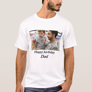 Personalised happy birthday Dad Photo T-Shirt