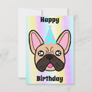 Personalised Happy Birthday French Bulldog Card