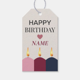 Personalised Happy Birthday Party Treat Wish Gift Tags