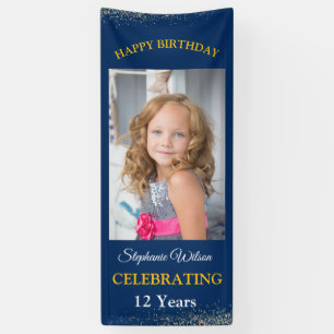 Personalised Happy Birthday Photo Celebration  Banner