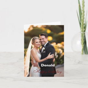 Personalised Happy Birthday Photo Colourful Card