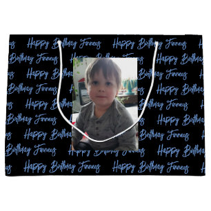 Personalised Happy Birthday Photo Large Gift Bag