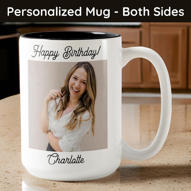 Personalised Happy Birthday Photo Mug for Her, Mum (custom name mug, photo gift, custom photo mug, birthday gift for her, gift for mom, mama gift)