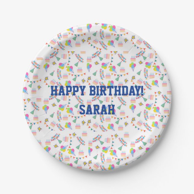Personalised happy birthday plate (Front)