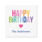 Personalised Happy Birthday Rainbow Enclosure Card