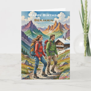 Personalised Happy Birthday  Rock Climber Adventur Card