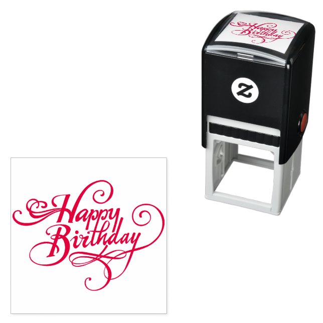 Personalised Happy Birthday Self-Inking Stamp (In Situ)