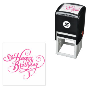 Personalised Happy Birthday Self-Inking Stamp