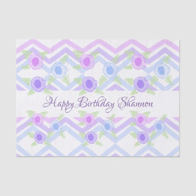 Personalised Happy Birthday Tissue Paper (Front)