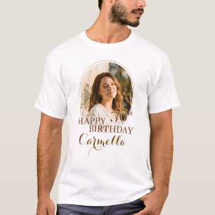 Personalised Happy Birthday Tshirt Custom Photo
