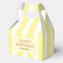 Personalised Happy Birthday Yellow Stripe
