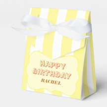 Personalised Happy Birthday Yellow Stripe