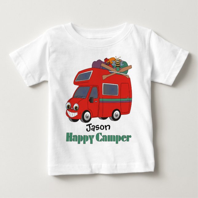 Personalised Happy Camper T-Shirt (Front)