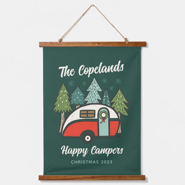 Personalised Happy Campers Hanging Tapestry (Front)
