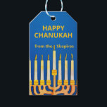 Personalised Happy Chanukah Menorah Gift Tags<br><div class="desc">Personalised Happy Chanukah Menorah Gift Tags.

Change Name before ordering. Can also personalise message on back.</div>
