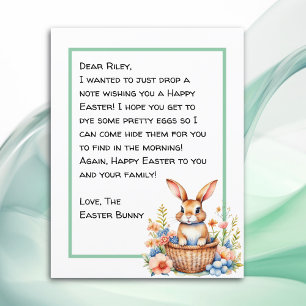 Personalised Happy Easter Bunny Letter  