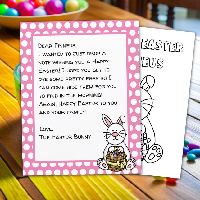 Personalised Happy Easter Bunny Letter   (Creator Uploaded)