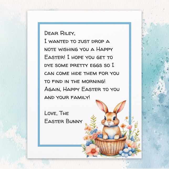 Personalised Happy Easter Bunny Letter   (Creator Uploaded)