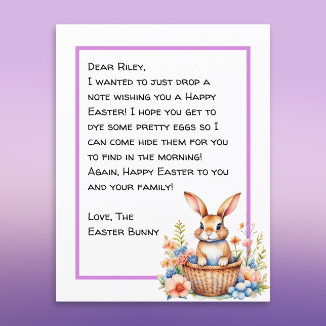 Personalised Happy Easter Bunny Letter   (Creator Uploaded)
