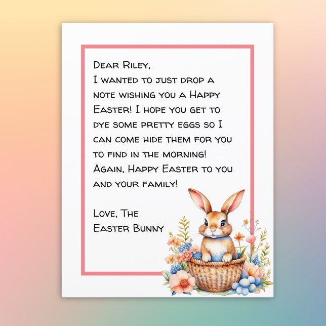 Personalised Happy Easter Bunny Letter   (Creator Uploaded)