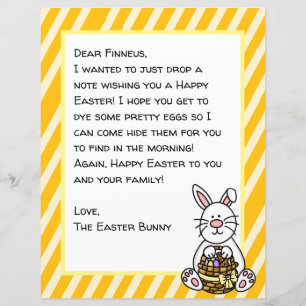 Personalised Happy Easter Bunny Letter