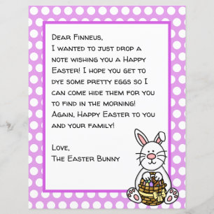 Personalised Happy Easter Bunny Letter  