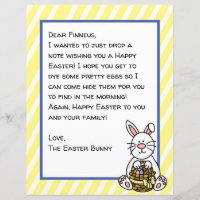 Personalised Happy Easter Bunny Letter