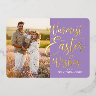 Personalised Happy Easter Family Photo Gold