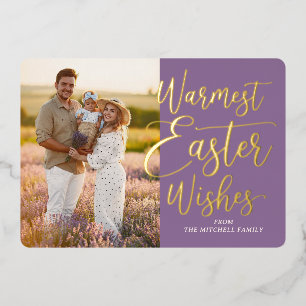 Personalised Happy Easter Family Photo Gold