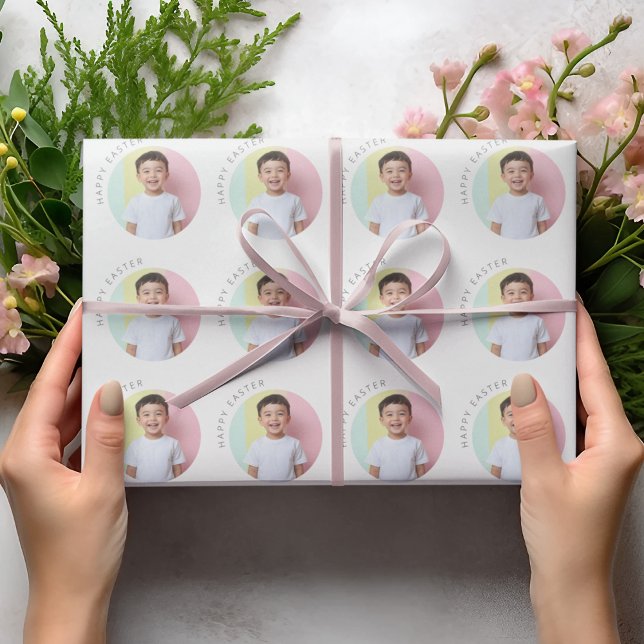Personalised Happy Easter Photo  Wrapping Paper (Creator Uploaded)
