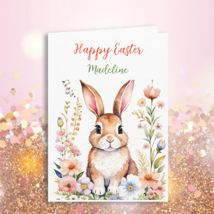 Personalised Happy Easter Plus Colouring Page   Card