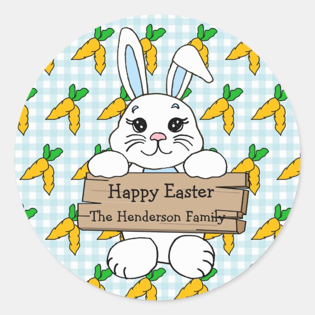 Personalised Happy Easter to you Stickers (Front)
