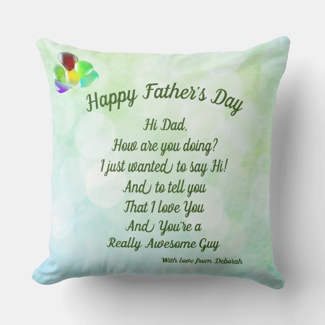 Personalised Happy Father’s Day Cushion (Front)