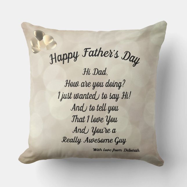 Personalised Happy Father’s Day Cushion (Front)