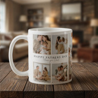 Personalised Happy Father’s Day Photo Collage Mug