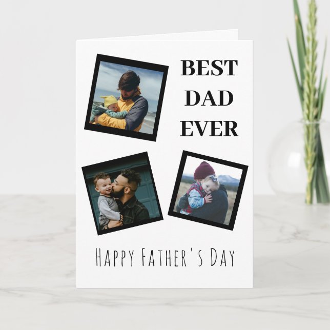 Personalised Happy Father's Day Card with Photo (Front)