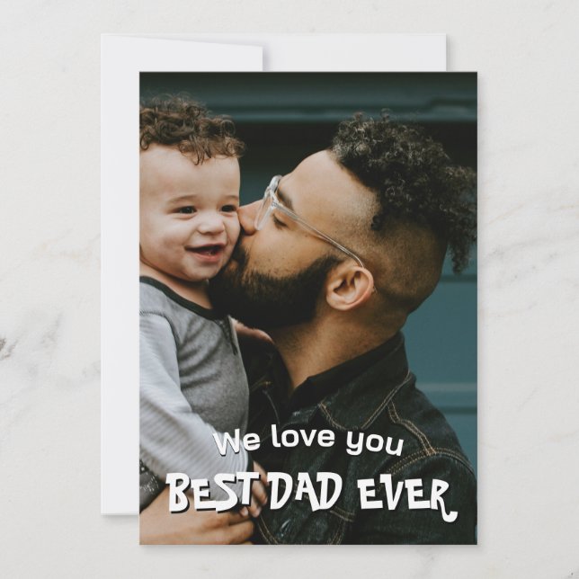 Personalised Happy Father's Day Card with Photo (Front)