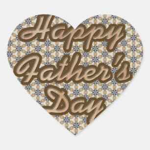 Personalised Happy Fathers Day Heart Heart Sticker