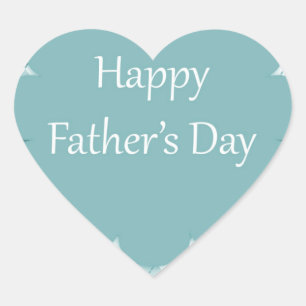 Personalised Happy Fathers Day Heart Heart Sticker
