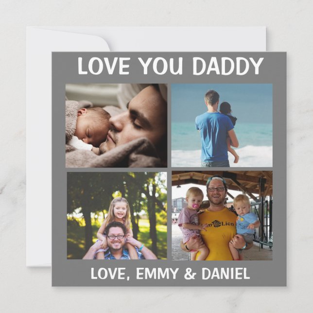 Personalised Happy Father's Day Love You Photo   (Front)