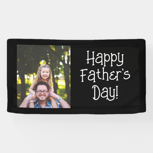Personalised Happy Father's Day Photo Banner (Horizontal)