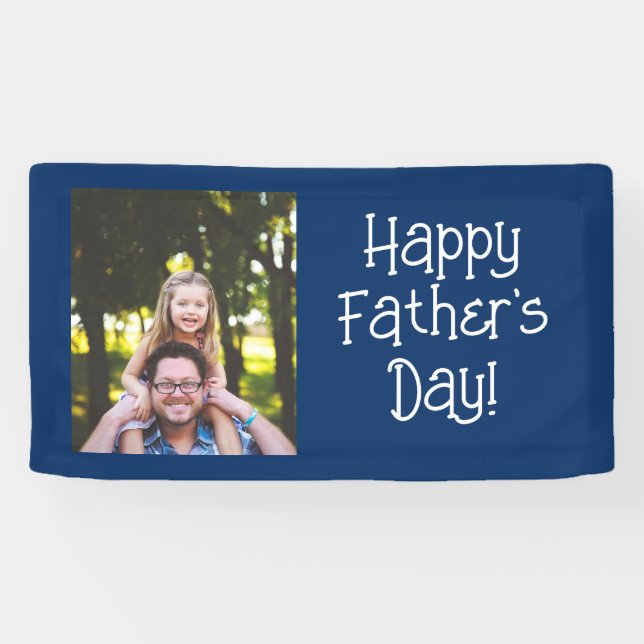 Personalised Happy Father's Day Photo Banner (Horizontal)