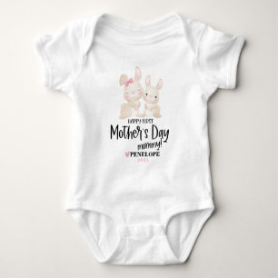 Personalised Happy First Mother's Day Baby Bodysuit