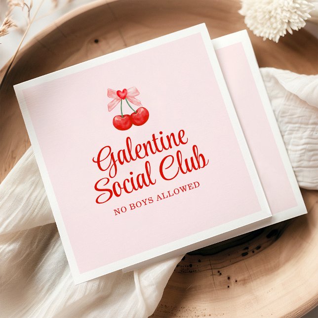 Personalised Happy Galentine's Day Party Napkin (Creator Uploaded)