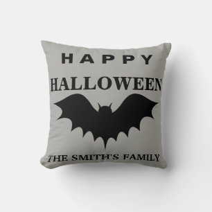 Personalised Happy Halloween Bat Cushion